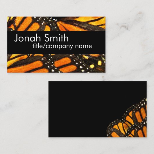 蝶の羽の名刺テンプレート写真アート 名刺 (正面/裏面)