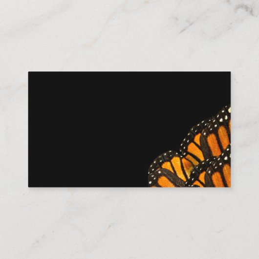 蝶の羽の名刺テンプレート写真アート 名刺 (裏面)
