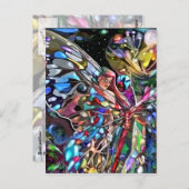 蝶の羽の後ろ ポストカード (正面/裏面)