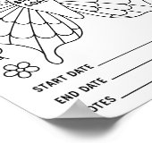 蝶の羽の節約チャレンジトラッカー ポスター (角)