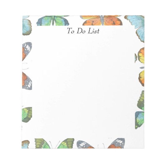 蝶の羽ばたき ノートパッド (正面)