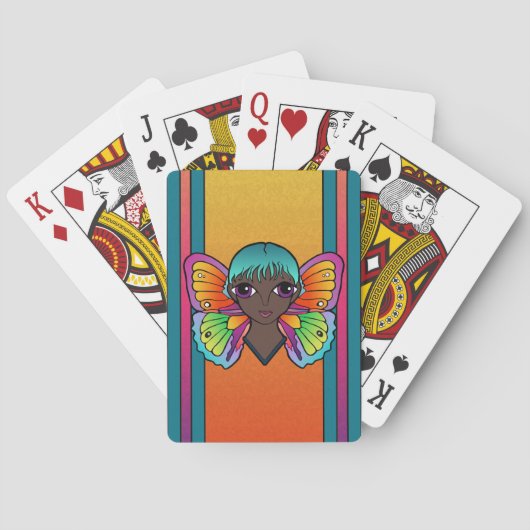 蝶の羽を持つトランプ トランプ (裏面)