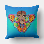 蝶の羽を持つ人 クッション (裏面)