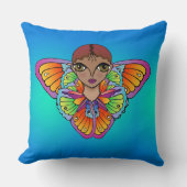 蝶の羽を持つ人 クッション (正面)