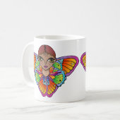 蝶の羽を持つ人 コーヒーマグカップ (正面左)