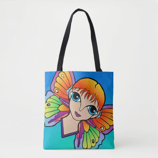 蝶の羽を持つ人 トートバッグ (正面)