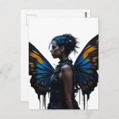 蝶の羽を持つ人 ポストカード (正面/裏面)