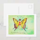 蝶の羽を持つ女性 シーズンポストカード (正面/裏面)
