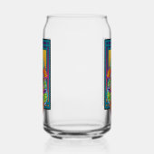 蝶の羽を飾った大きな目の女の子 ガラス缶 (左)