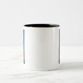 蝶の羽を飾った大きな目の女の子 ツートーンマグカップ (中央)