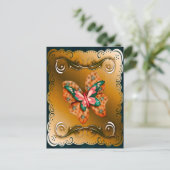 蝶の羽縁ど根 ポストカード (スタンド正面)