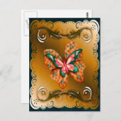 蝶の羽縁ど根 ポストカード (正面/裏面)