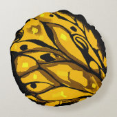 蝶の羽2辺(2色違う) ラウンドクッション (裏面)