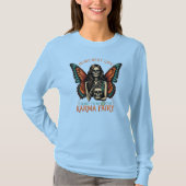 蝶の翼とカルマ妖精のスケルトン Tシャツ (正面)