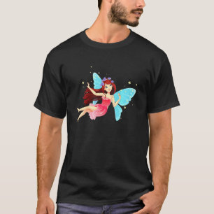 蝶の翼と子供の女の子フェアリー素晴らしいフェア Tシャツ