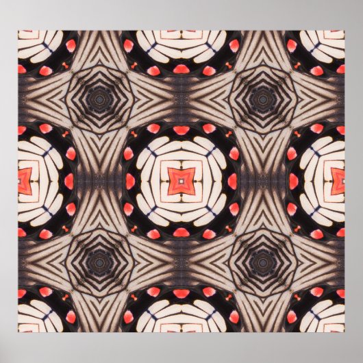 蝶の翼：美しいシームレスなパターン ポスター (正面)