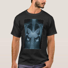 蝶の肺のX線Tシャツ Tシャツ