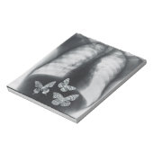 蝶の胃内のX線 ノートパッド (回転)