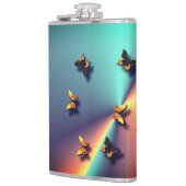 蝶の背景バナー フラスク (左)