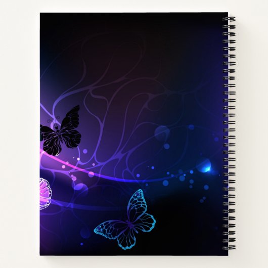 蝶の背景 ノートブック (裏面)