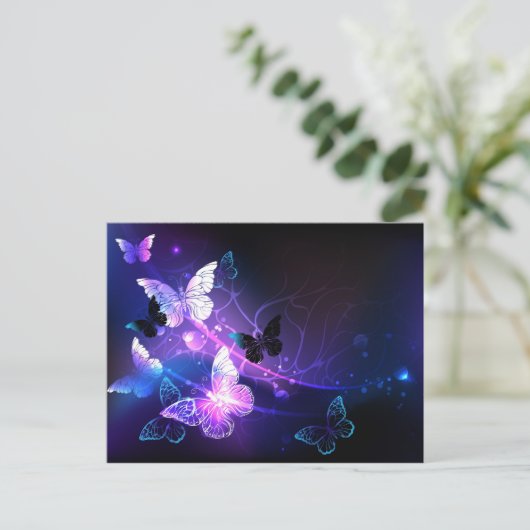蝶の背景 ポストカード (スタンド正面)