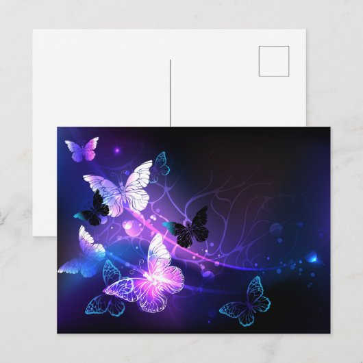 蝶の背景 ポストカード (正面/裏面)