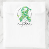 蝶の脳まひリボン ラウンドシール (バッグ)