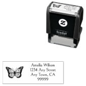 蝶の自己の印鑑 セルフインキングスタンプ (インサイチュ)