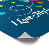 蝶の自閉症おばあちゃん私は私の孫アワーン大好き ポスター (角)