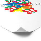 蝶の自閉症のリボン ポスター (角)