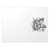 蝶の色ユニーク付けページメモ帳 ノートパッド (正面)