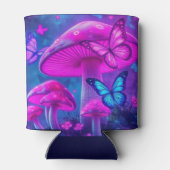 蝶の花とキノコ – 繊維芯 缶クーラー (裏面)