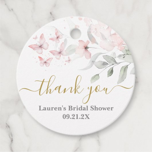 蝶の花のギフトタグ フェイバータグ (正面)