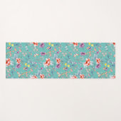 蝶の花のティール（緑がかった色）, ヨガマット (正面(横))