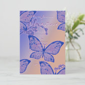 蝶の花のテンプレート-カスタマイズ可能 招待状 (スタンド正面)