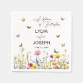 蝶の花の一生結婚時 スタンダードカクテルナプキン (正面)