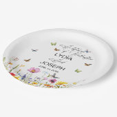 蝶の花の一生結婚時 ペーパープレート (アングル)