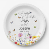 蝶の花の一生結婚時 ペーパープレート (正面)