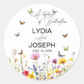 蝶の花の一生結婚時 ラウンドシール (正面)