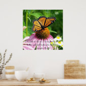 蝶の花の諺の聖句 ポスター (キッチン)