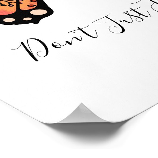 蝶の花やる気を起こさせる感動的 ポスター (角)