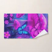 蝶の花キノコ – フィアヤコア バスタオルセット (ハンドタオル)