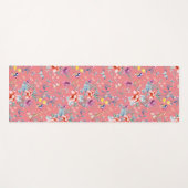 蝶の花サーモンピンク ヨガマット (正面(横))