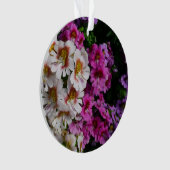 蝶の花ホワイトピンクと紫 オーナメント (正面)