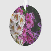 蝶の花ホワイトピンクと紫 オーナメント (正面)