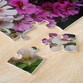 蝶の花ホワイトピンクと紫 ジグソーパズル (側面)