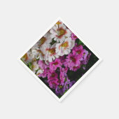 蝶の花ホワイトピンクと紫 スタンダードカクテルナプキン (角)