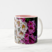 蝶の花ホワイトピンクと紫 ツートーンマグカップ (正面右)