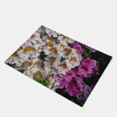蝶の花ホワイトピンクと紫 ドアマット (アングル)
