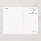 蝶の花ホワイトピンクと紫 ポストカード (裏面)